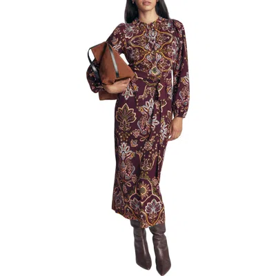 Boden Eli Belted Jersey Midi Dress In Multi