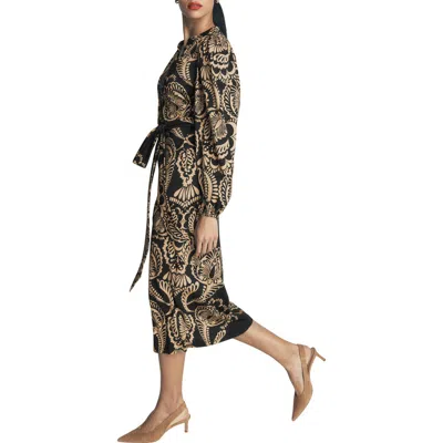 Boden Eli Belted Midi Dress In Black