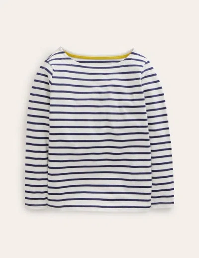 Boden Kids' Ella Breton Ivory/college Navy Girls
