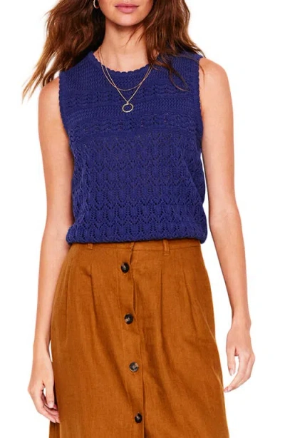 Boden Elodie Openwork Cotton Sweater Vest
