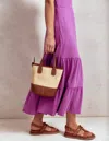 Boden Eloise Tiered Jersey Dress Foxglove Purple Women