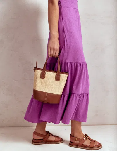 Boden Eloise Tiered Jersey Dress Foxglove Purple Women