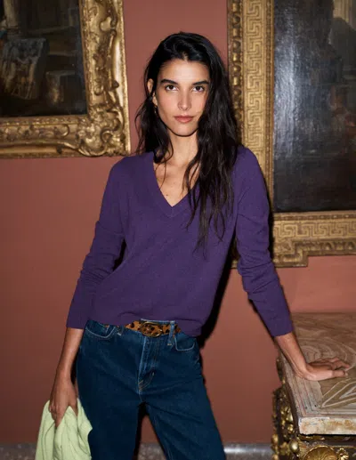 Boden Elsie Kaschmirpullover Mit V-ausschnitt | Grösse Xs In Multi