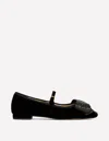 Boden Embellished Bow Mary Jane Flat Black  In Black
