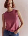 Boden Emilia Pullunder Aus Baumwolle Mit Rundhalsausschnitt-rosa Heide In Pink