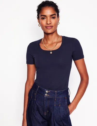 BODEN ESSENTIAL JERSEY T-SHIRT-NAVY FEMALE BODEN