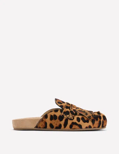 Boden Etta Ghillie Mule Clogs Classic Leopard  In Multi
