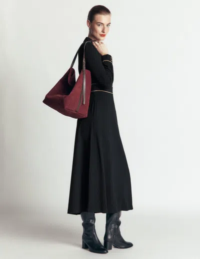 Boden Etta Ponte-kleid Mit Paspelierung In Braun | Grösse 30 In Black