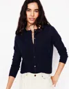 Boden Eva Cashmere Crew Cardigannavy Women  In Navy