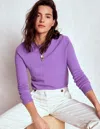 Boden Eva Kaschmirpullover Mit Rundhalsausschnitt-lila Topas In Purple