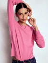 Boden Eva Kaschmirpullover Mit Rundhalsausschnitt-rosenrosa Melange In Multi
