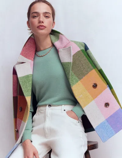 Boden Eva Cashmere Crew Neck Sweater Celadon Blue