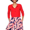 Boden Eva Cashmere Crew Cardiganstrawberry Tart Red Women  In Poppy Red