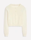 BODEN EVA CASHMERE CROPPED CARDIGAN WARM IVORY WOMEN BODEN