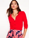 Boden Eva Cashmere Crew Cardiganstrawberry Tart Red Women  In Poppy Red