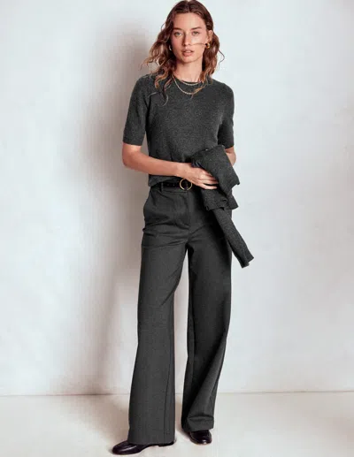 BODEN EVA CASHMERE T-SHIRT-CHARCOAL MELANGE FEMALE BODEN