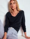 Boden Eva Kaschmirpullover Mit V-ausschnitt-marineblau In Blue