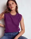 Boden Eva Kaschmir-pullunder-pflaume Melange In Purple