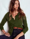 Boden Eva Cashmere Crew Cardigan-leaf Green Melange Female  In Green