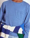 Boden Langärmliges T-shirt Für Den Alltag-flussblau