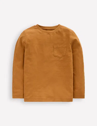 Boden Kids' Langärmliges T-shirt Für Den Alltag-toffeebraun In Brown