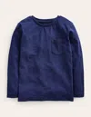 Boden Everyday Long Sleeve Tshirtcollege Navy Boys  In College Navy
