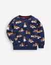 Boden Everyday Printed Sweatshirt Blue Bulldogs  In Blue
