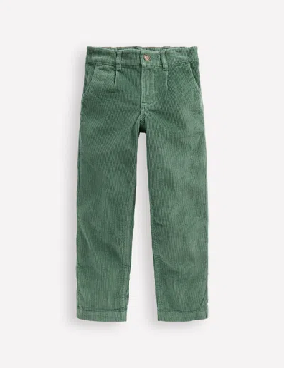 Boden Kids' Everyday Relaxed Trousers-smoke Pine Cord Male  In Green