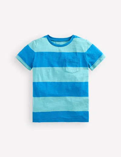 Boden Kids' Everyday Short Sleeve T Shirt Barbados Beach/indigo Bunting Boys  In Blue