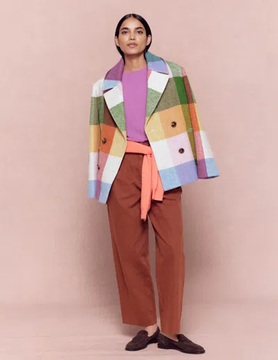 Boden Exposed Button Straight Jeans Brown  In Multi