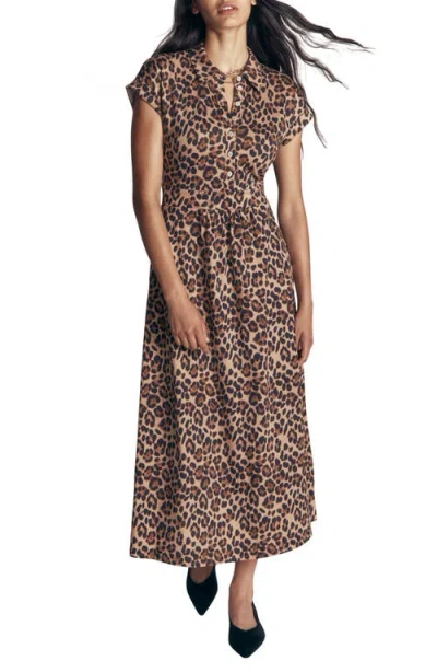 Boden Fae Jersey Shirtdress In Brown
