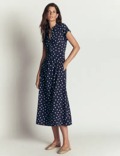 Boden Fae Jersey-hemdblusenkleid In Blau | Grösse 46 In Blue
