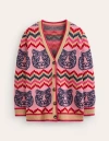 Boden Fair Isle Boyfriend Cardigan Multi, Tiger Women In Multi/ Tiger ...