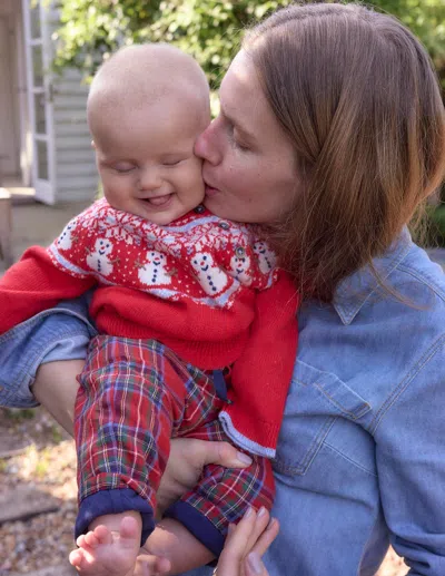 Boden Babies' Fair-isle-pullover-rot, Schneemann In Red