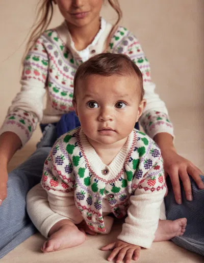 Boden Babies' Fair-isle-strickjacke-bunt, Früchte In Multi