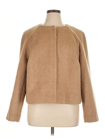 Pre-owned Boden Faux Fur Jacket In Brown