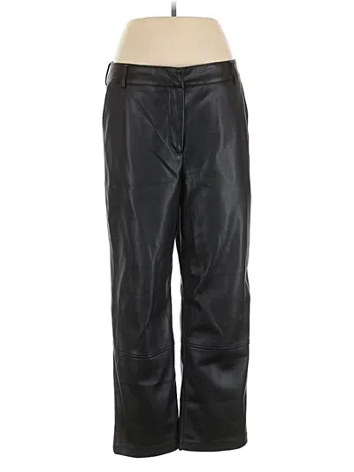 Pre-owned Boden Faux Leather Pants In Black