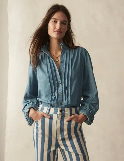 Boden Felicity Denim Blouselight Authentic Women  In Light Authentic