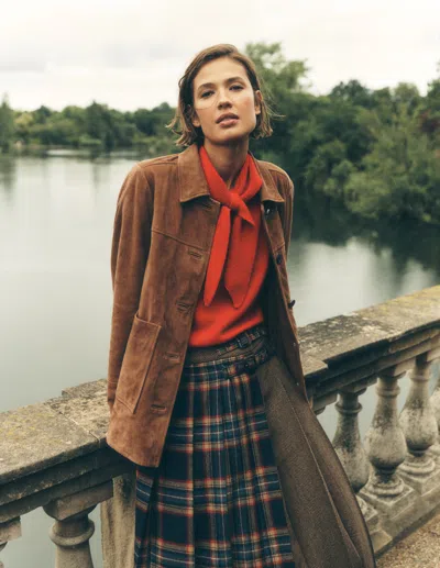 Boden Fife Wildleder-arbeitsjacke In Braun | Grösse 30 In Multi