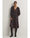 Boden Fixed Wrap Jersey Midi Dress In Black