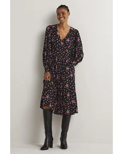 Boden Fixed Wrap Jersey Midi Dress In Black