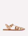 Boden Flache Fischersandalen-aquamarine Bunny In Gold
