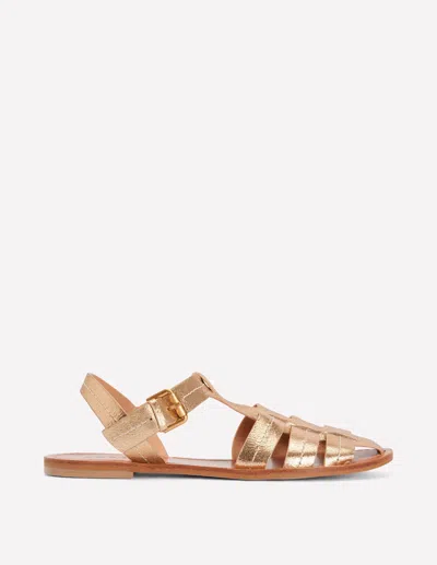 Boden Flache Fischersandalen-aquamarine Bunny In Gold
