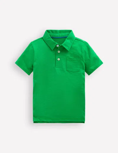 Boden Kids' Flammgarn-polohemd-highland In Grün | Grösse 164 In Green