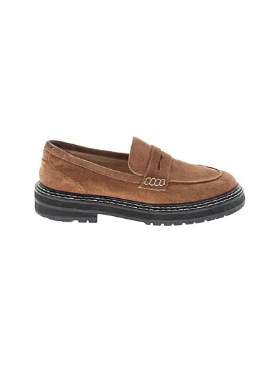 Pre-owned Boden Flats In Brown