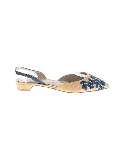 Pre-owned Boden Flats In Gold