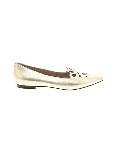 Pre-owned Boden Flats In Gold