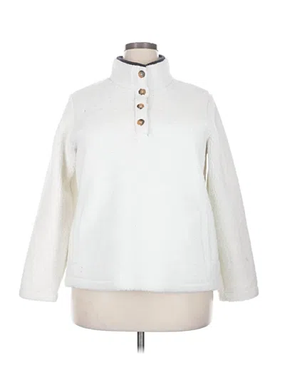 Pre-owned Boden Fleece Jacket In White