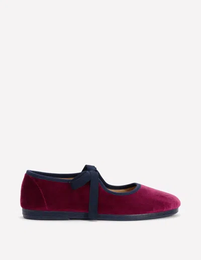 Boden Flexible Mary Janes Mit Schnürung In Oxblood | Grösse 36 In Rot