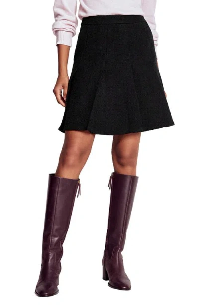 Boden Flippy Textured Knit Skirt In Black